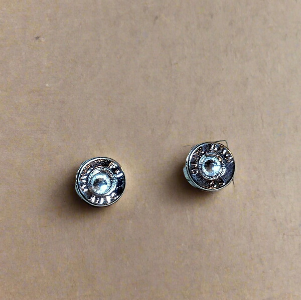 Bullet Stud Rhinestone Earrings