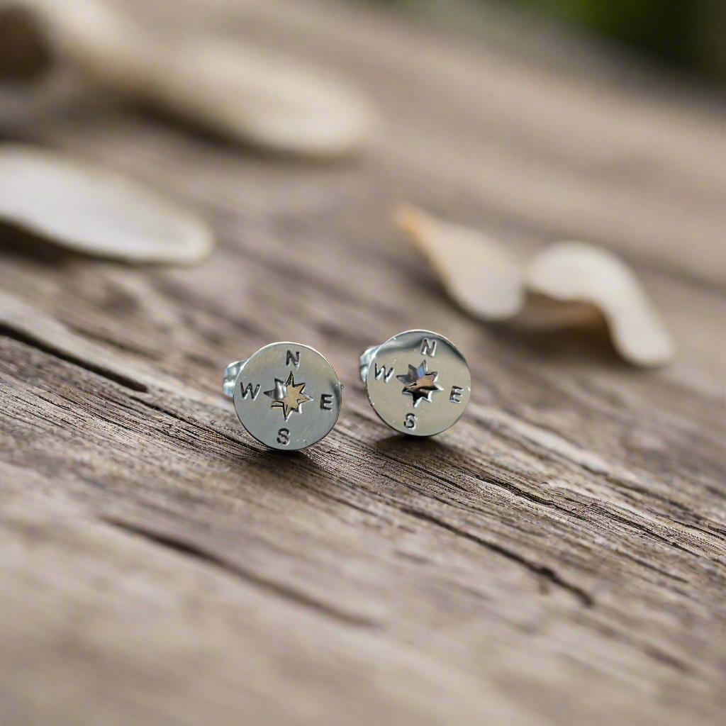 Compass Stud Earrings