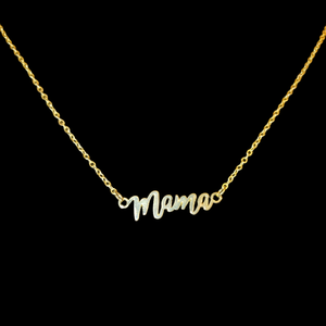 Mama Script Necklace