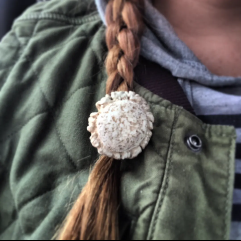 Antler Button Hair Tie